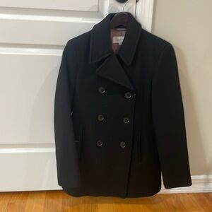 Calvin Klein black pea coat size 6